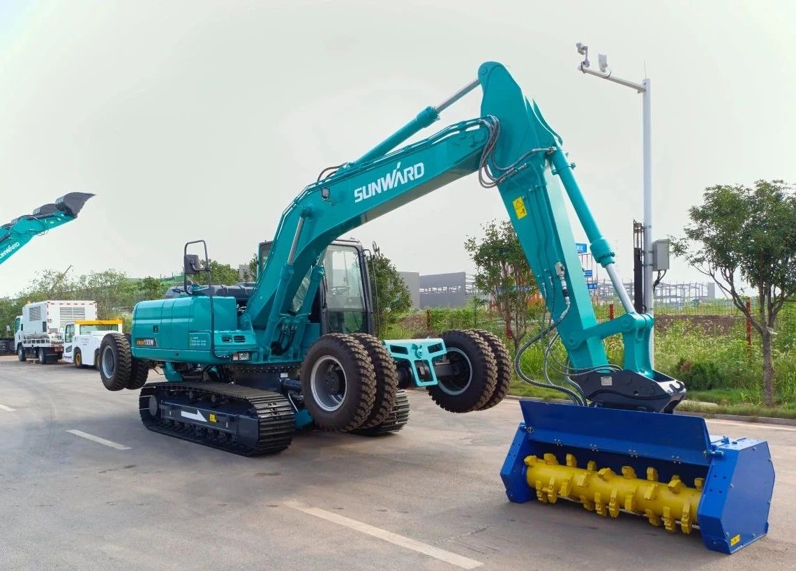 国内首台！3499拉斯维加斯线路智能15吨级轮履两用开带机成功下线