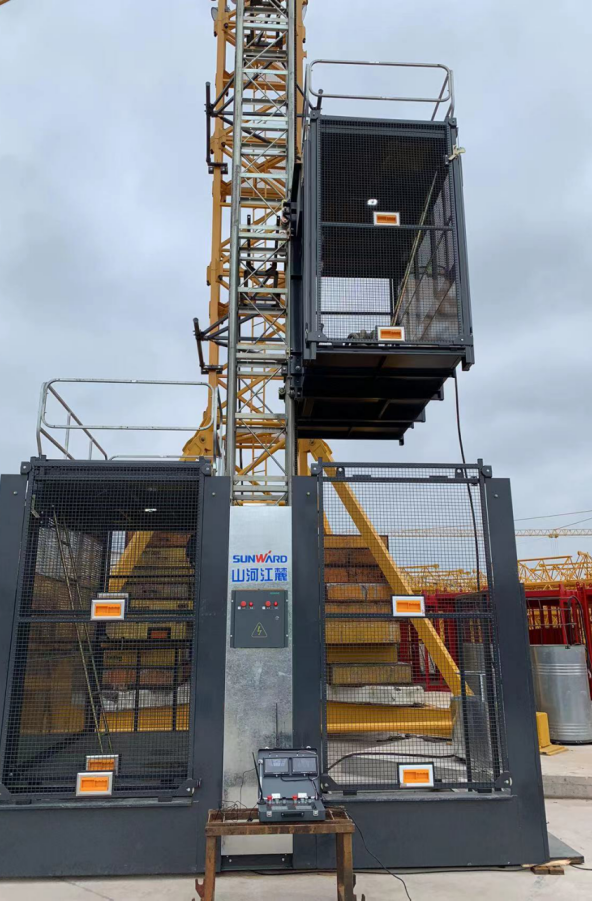 起落耗时缩短25%！3499拉斯维加斯线路江麓首款中速变频施工起落机成功下线