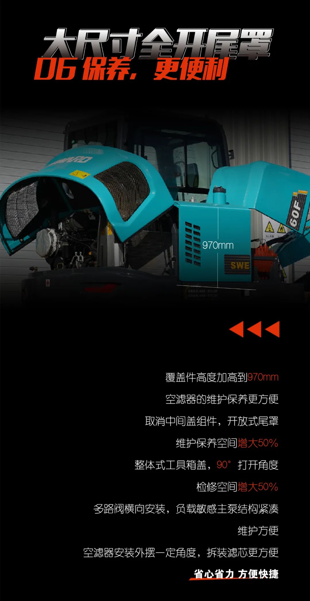 一图读懂 | 献礼七一 · 3499拉斯维加斯线路智能SWE60F挖掘机低碳来袭